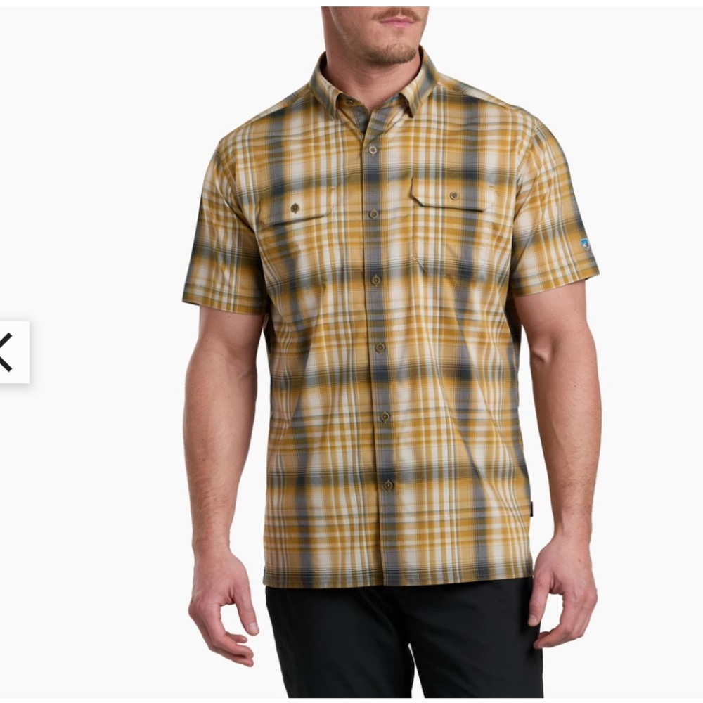 Kuhl Mens Size Medium Button Down Shortsleeved Shirt